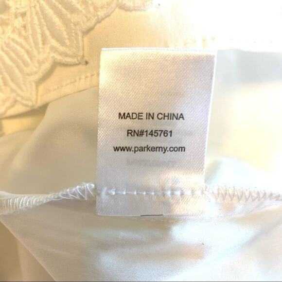 Parker Jordanna Crochet/Lace Sheer Ruffle Sleeve Romantic Blouse Size Medium - Picture 6 of 7